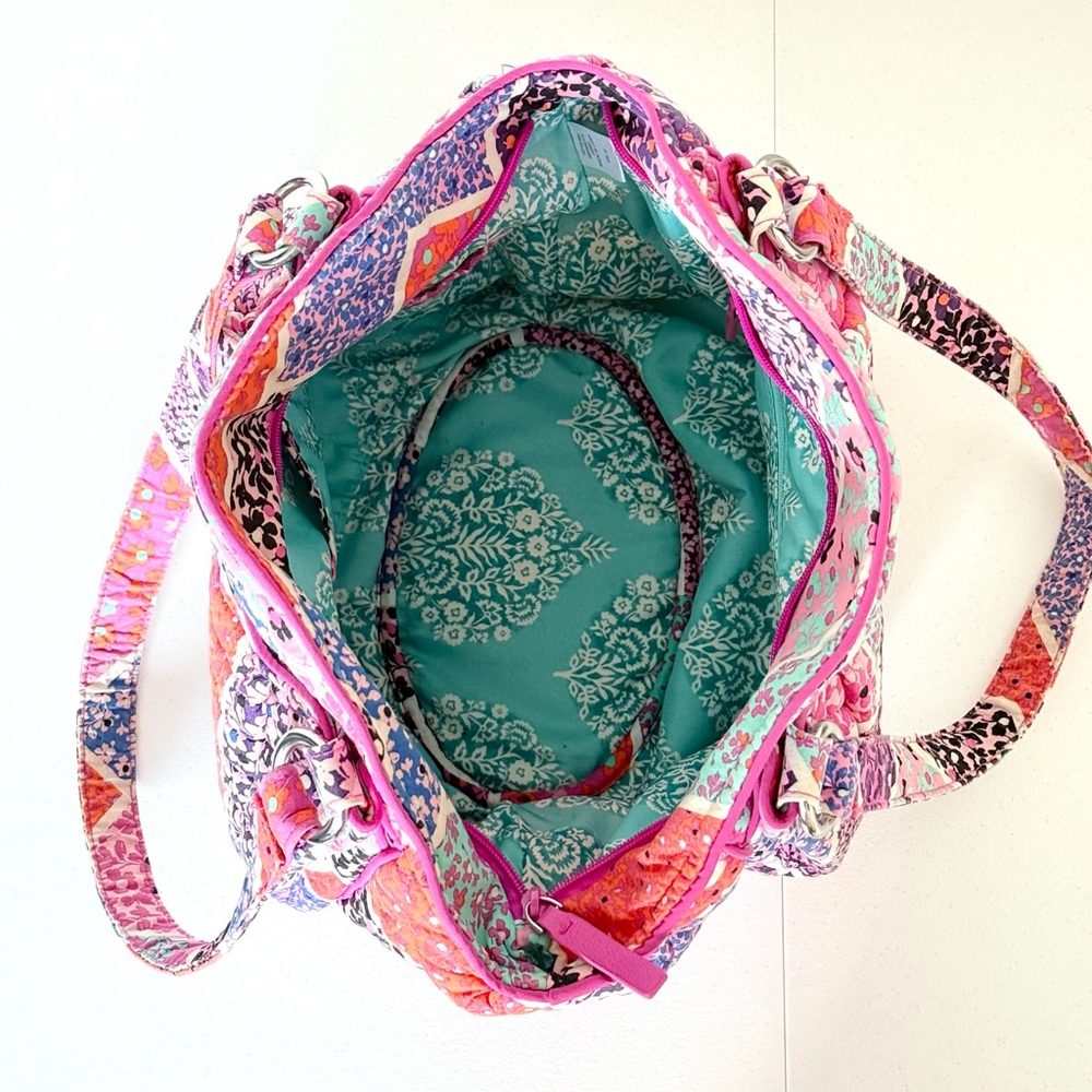 Vera Bradley Glenna Modern Medley Shoulder Bag Purse Satchel Quilted - Picture 7 of 7